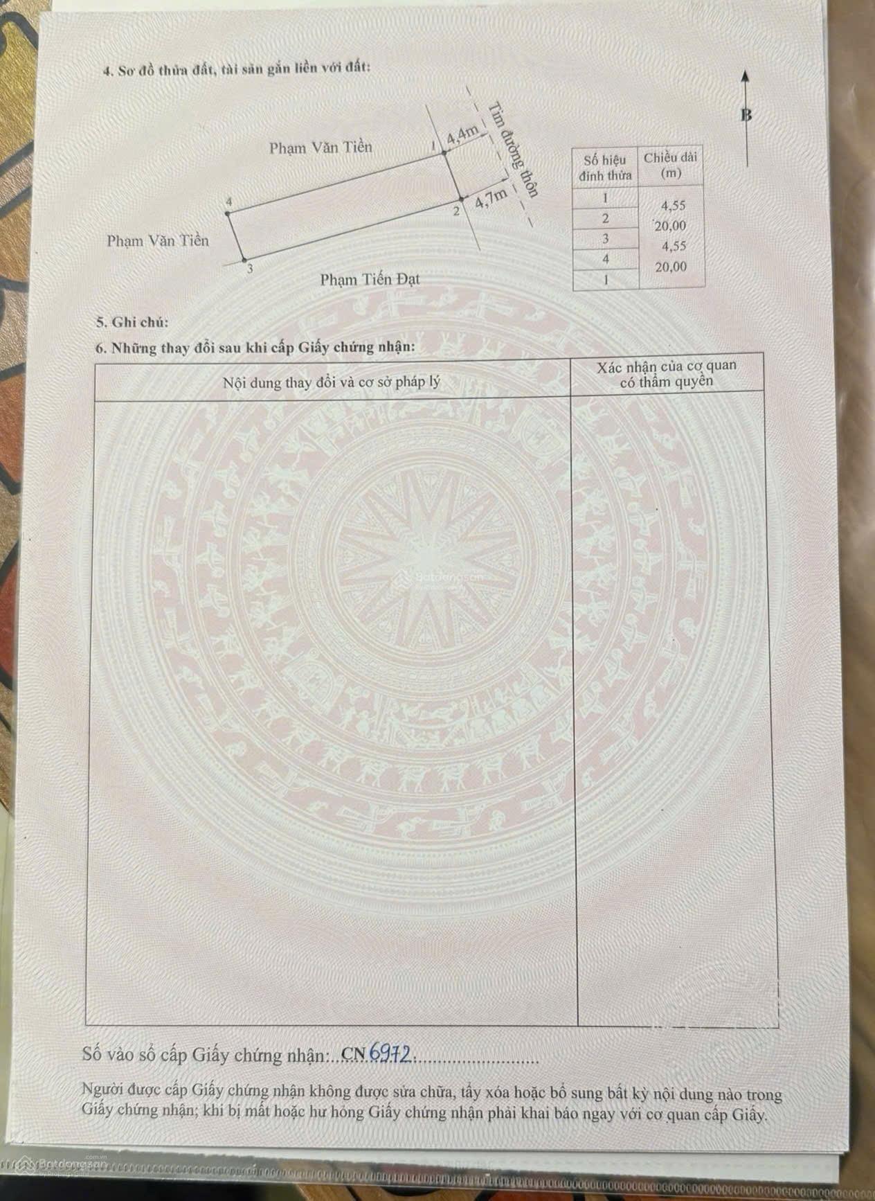 LÔ ĐẤT ĐẸP GẦN GA MINH TÂN KIẾN THUỴ DT 90 m ngang 4,55 . GIA 2 ty 485