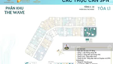 Bán căn 3 ngủ góc kính cong - Tầng trung - View Bể bơi + Biển hồ tạo sóng - Masteri Grand Coast