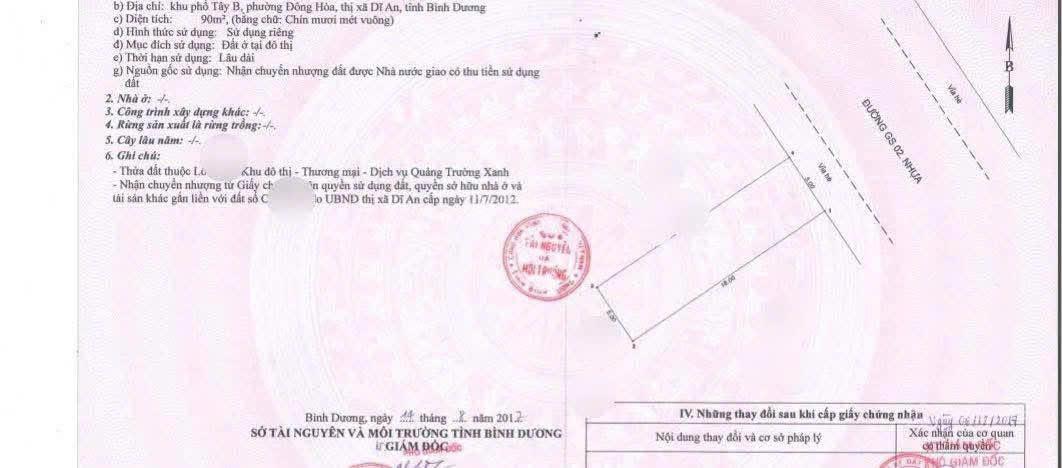 Bán lô đất GS2 BigC GO Dĩ An phường Đông Hoà - TP. HCM; DT 90m2 - Ngang 5m; Giá rẻ nhất khu 8.2 tỷ Bán lô đất GS2 BigC GO Dĩ An phường Đông Hoà - TP. HCM; DT 90m2 - Ngang 5m; Giá rẻ nhất khu 8.2 tỷ