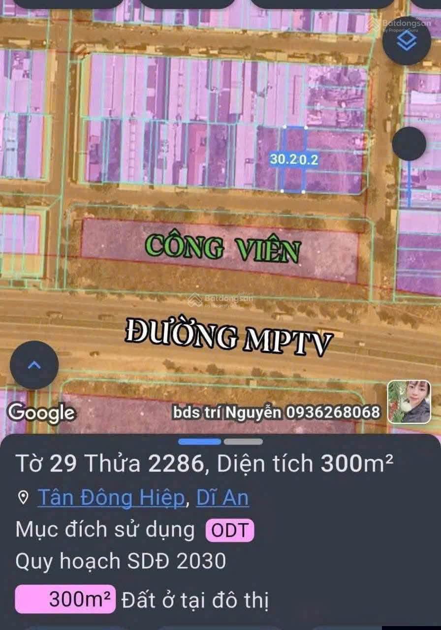 Nhanh mới kịp! Lô đất vàng Dĩ An 300m2 gần MPTV; Thổ cư 100% SHR; Giá 8.1 tỷ còn thương lượng Nhanh mới kịp! Lô đất vàng Dĩ An 300m2 gần MPTV; Thổ cư 100% SHR; Giá 8.1 tỷ còn thương lượng