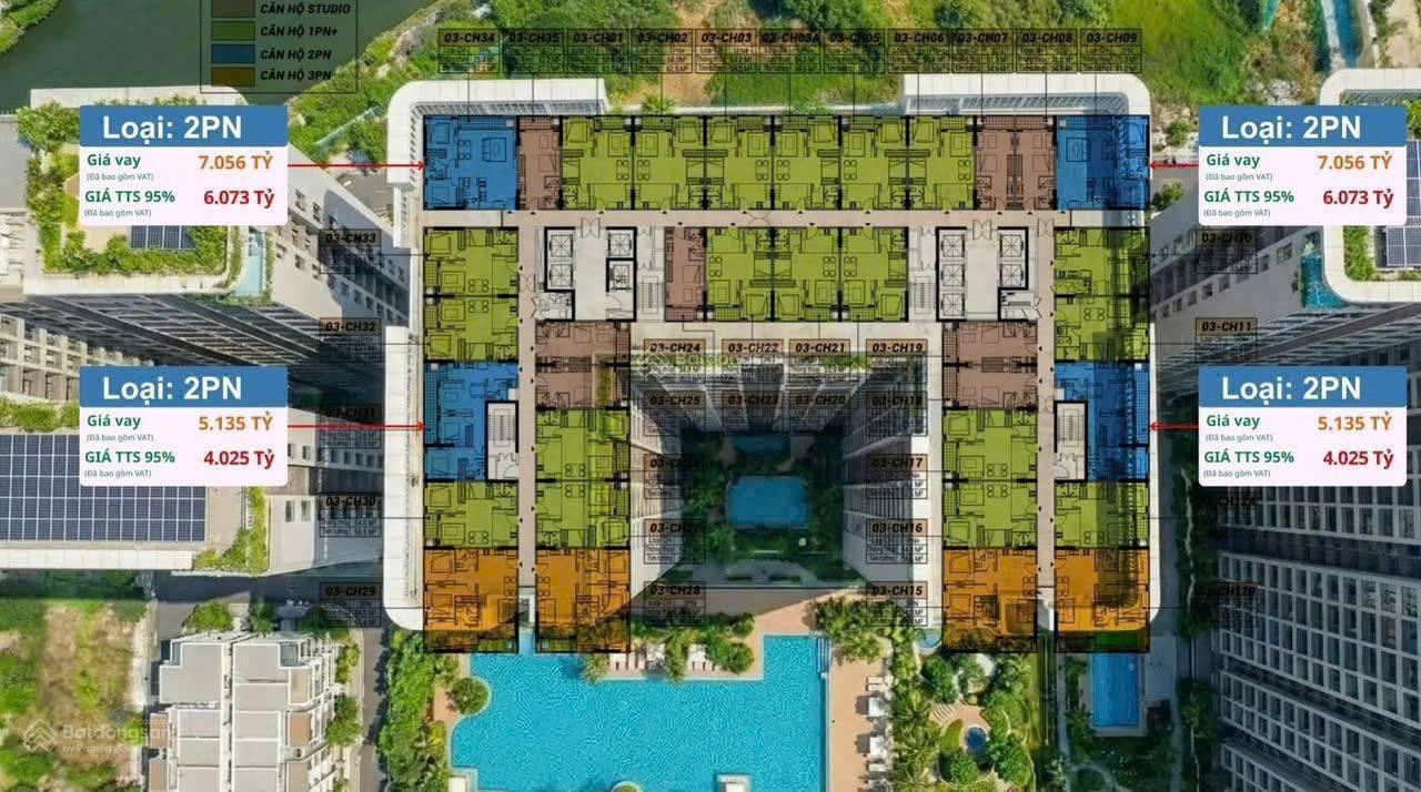 Căn 2pn toà The Onsen 2 - Charmora City - Sun Nha Trang giá bằng 1pn + chỉ 4,6 tỷ phù hợp ở, đầu tư