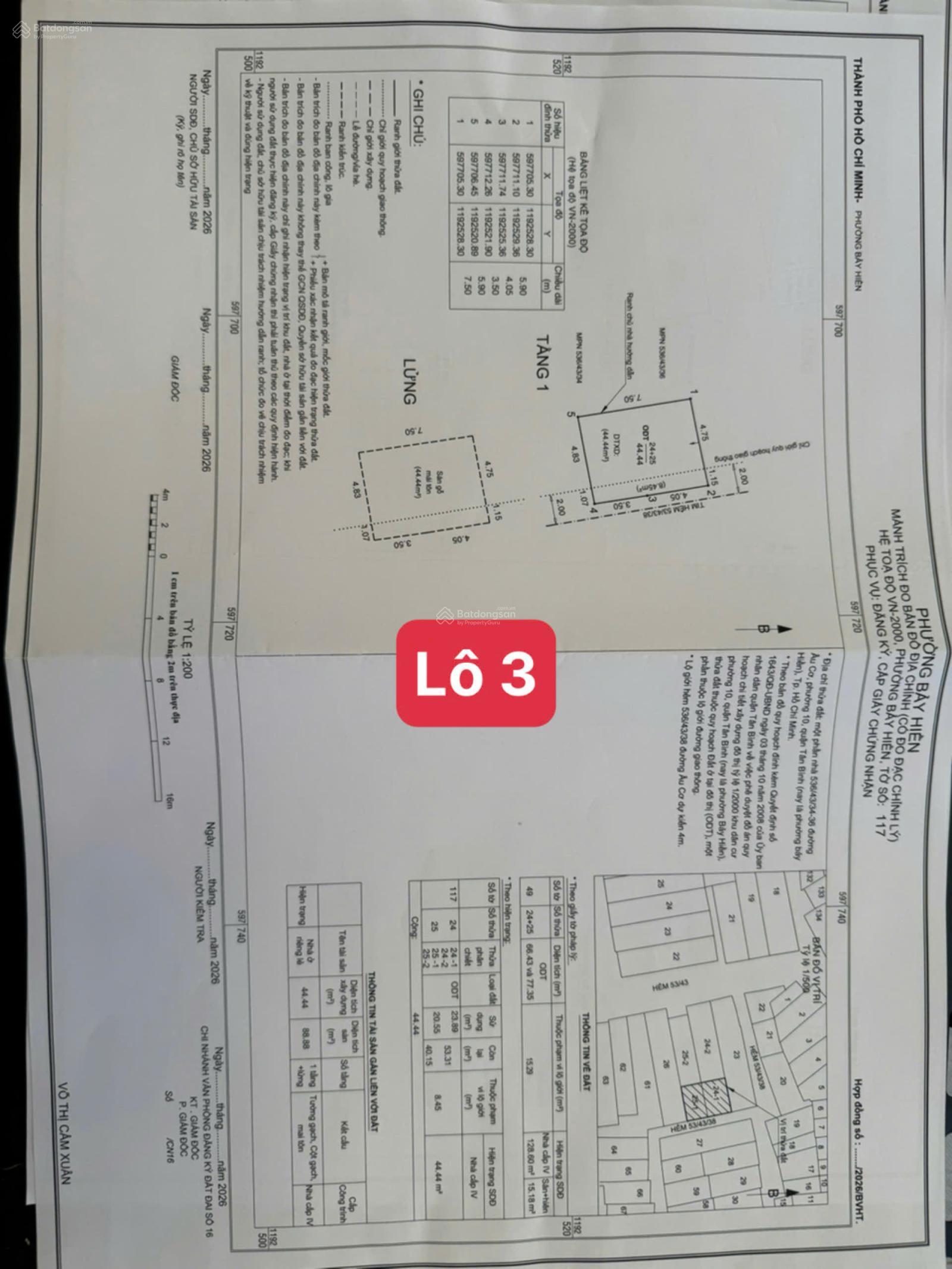 Hẻm 3m 536 Âu Cơ, Tân Bình. DT 7.5x6m trệt 1lầu 2pn 2wc, giá 4tỷ600tr . LH: 0909 505 ***