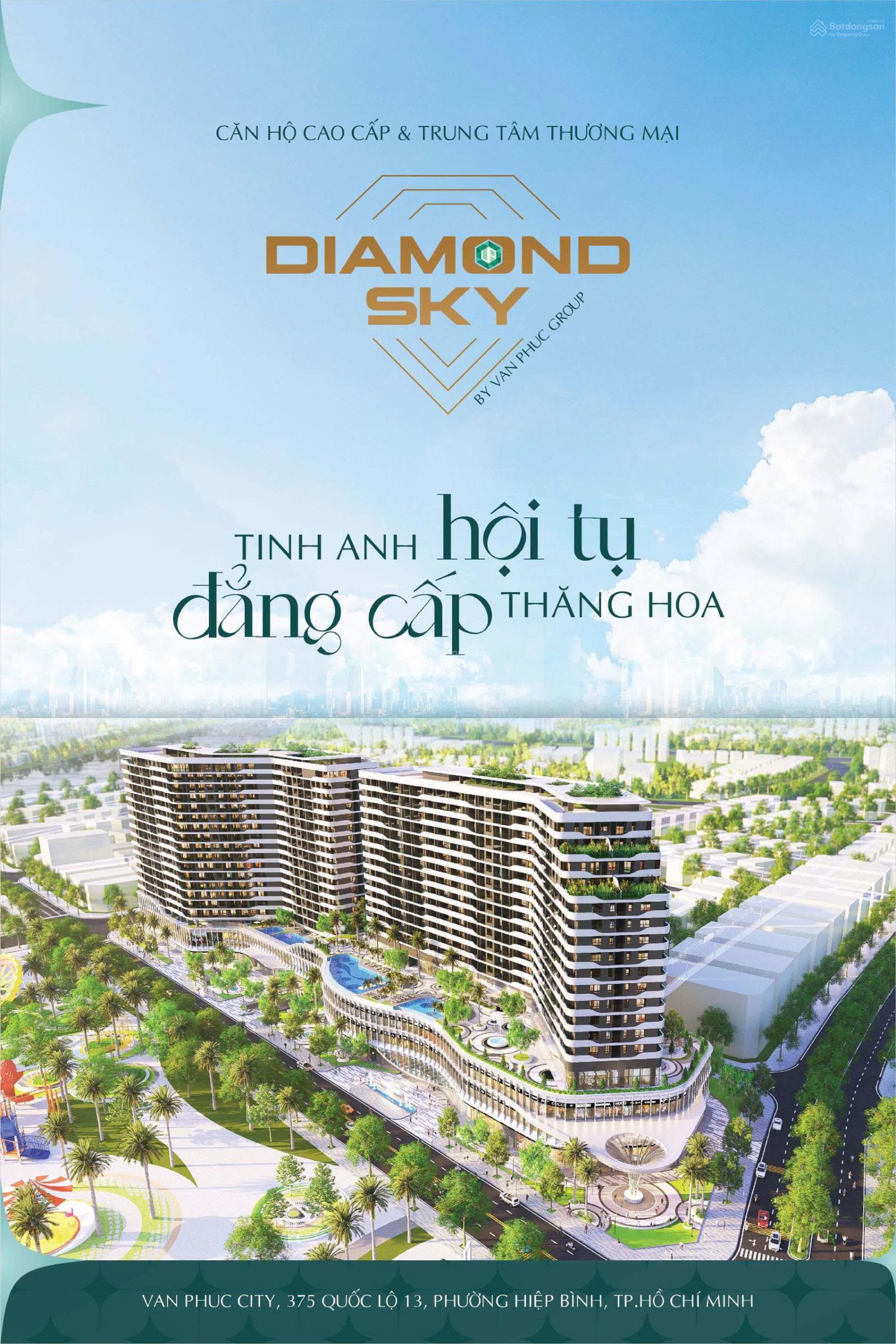 Chủ đầu tư Vạn Phúc Group mở bán căn hộ Diamond Sky với giá hấp dẫn 125 triệu/m2 chiết khấu 10%