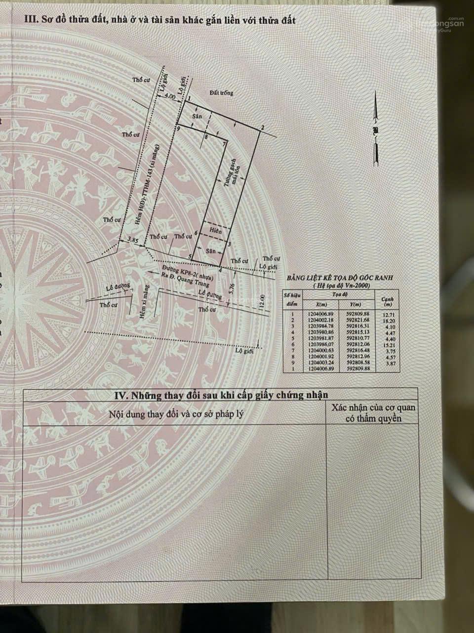 Chính chủ bán nhà cấp 4, diện tích 130m2, măt tiền đường KP8 -02, Vị trí trung tâm Thị Trấn Hóc Môn