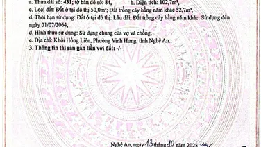 Bán đất tại mặt đường Hoàng Hanh, xã Nghi Liên, TP Vinh, Nghệ An