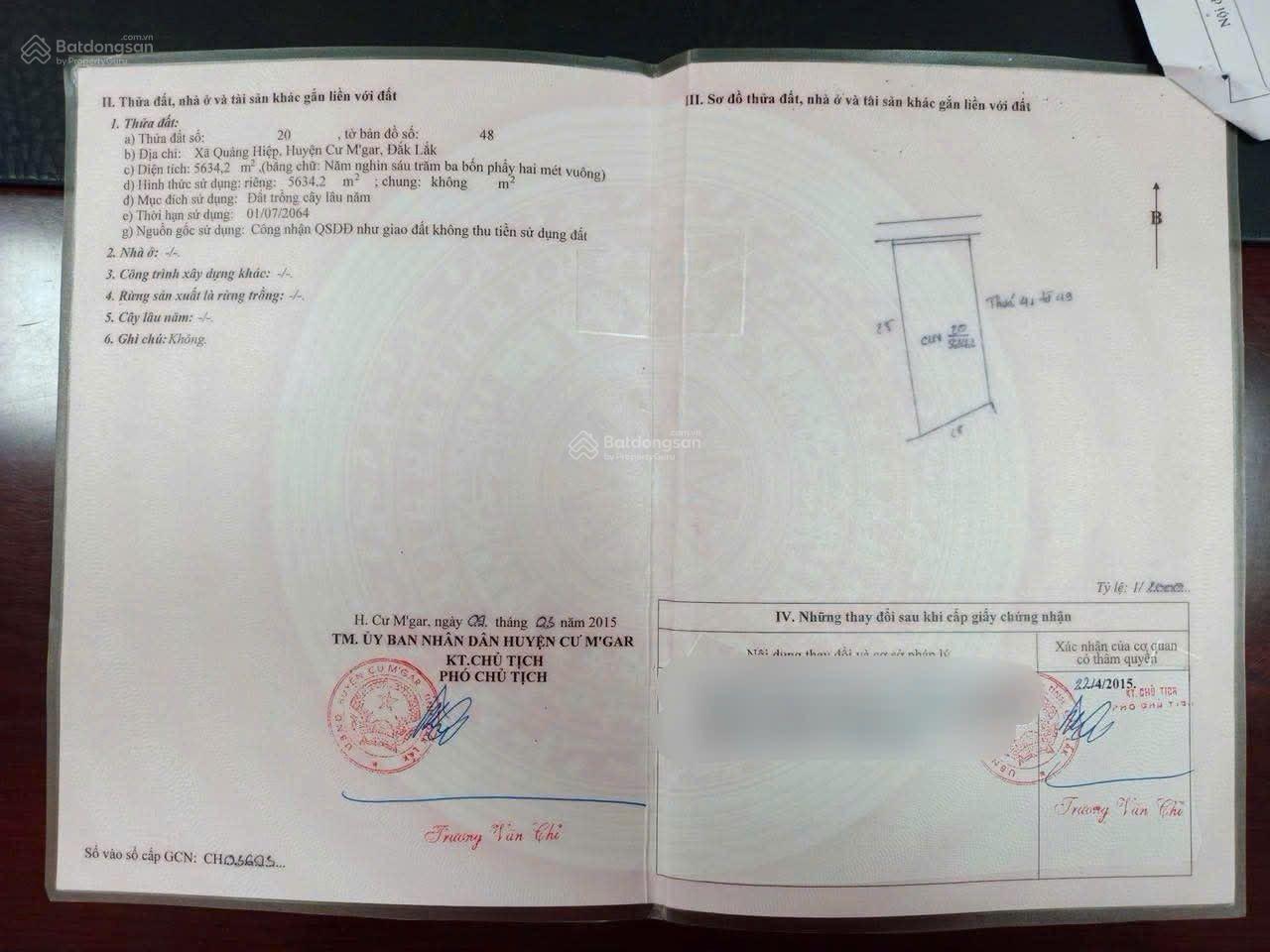 Cư M'gar - Đắk Lắk DT 5634.2m2 full hồng MT nhựa quy hoạch 26m kinh doanh phù hợp chỉ 2 tỷ 050tr