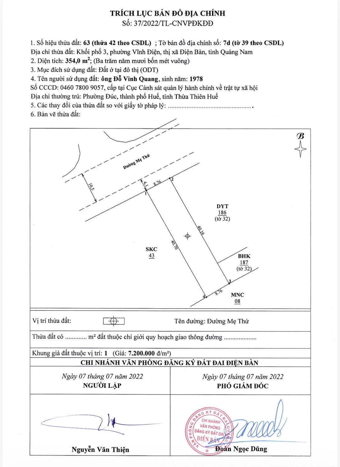 Chào bán lô đất 2MT trước sau Mẹ Thứ, ko có lô thứ hai trên thị trường