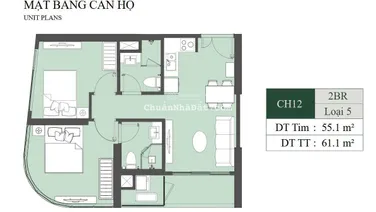 Siêu phẩm! 2PN 55m2 toà A2 kính cong (Vay ân hạn 8/2027) giá 6,2 tỷ tại Lumiere Evergreen