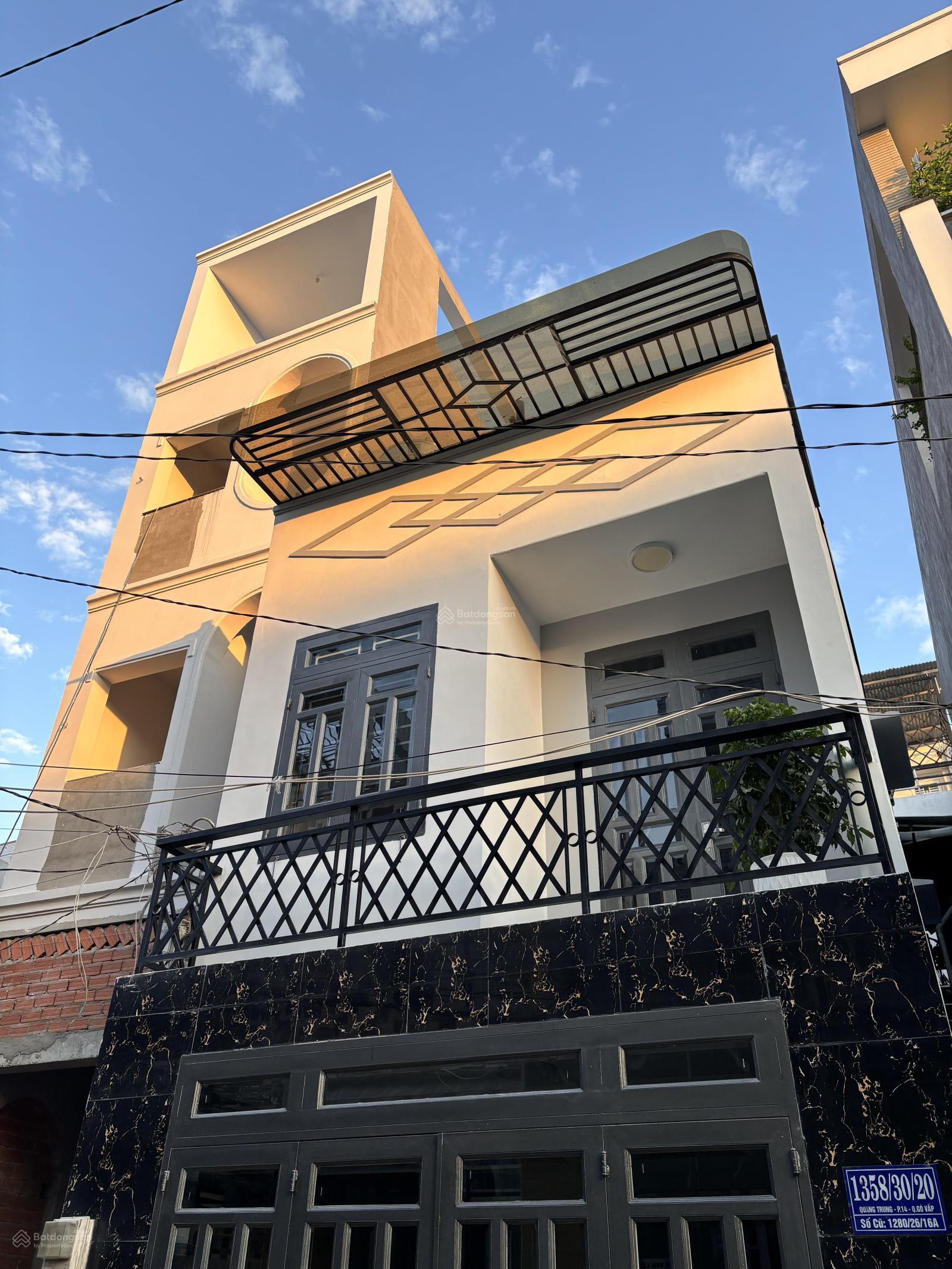 NHÀ MỚI FULL NỘI THẤT 37M2 QUANG TRUNG GẦN EMART 2 ĐƯỜNG TRƯỚC NHÀ 6M NHỈNH 4T