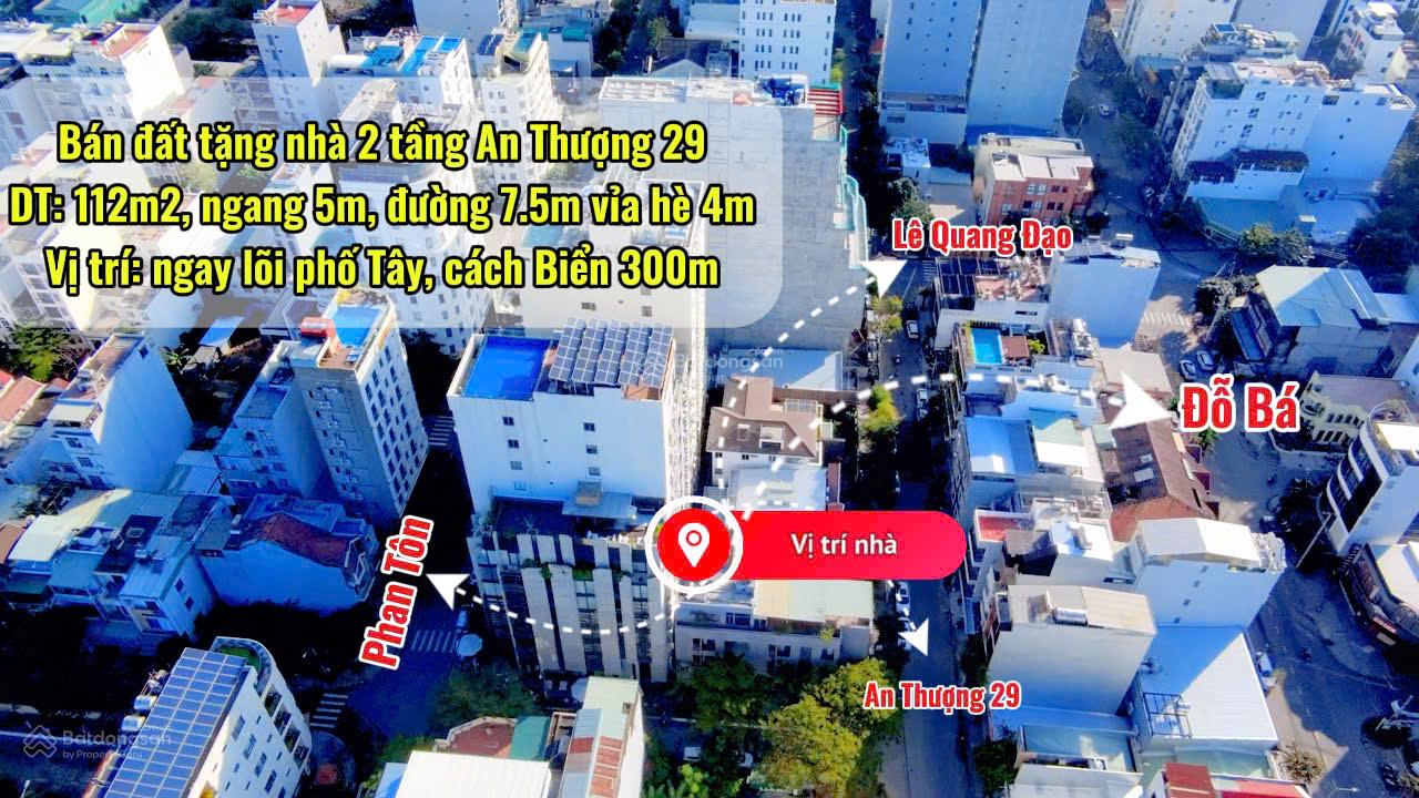 Bán nhà An Thượng 29, dt: 112m2, đường 7.5m, ngay trung tâm lõi An Thượng, cách biển Mỹ Khê 300m
