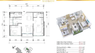 Cần sang nhượng gấp 2pn 2wc view đẹp nhất Eco Green chỉ 6.3tỷ bao thuế phí