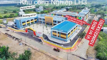 Bán đất nền "mặt tiền view trường học, view đẹp" nền sạch đẹp diện tích 100m2(5x20) giá 2tỷ250tr