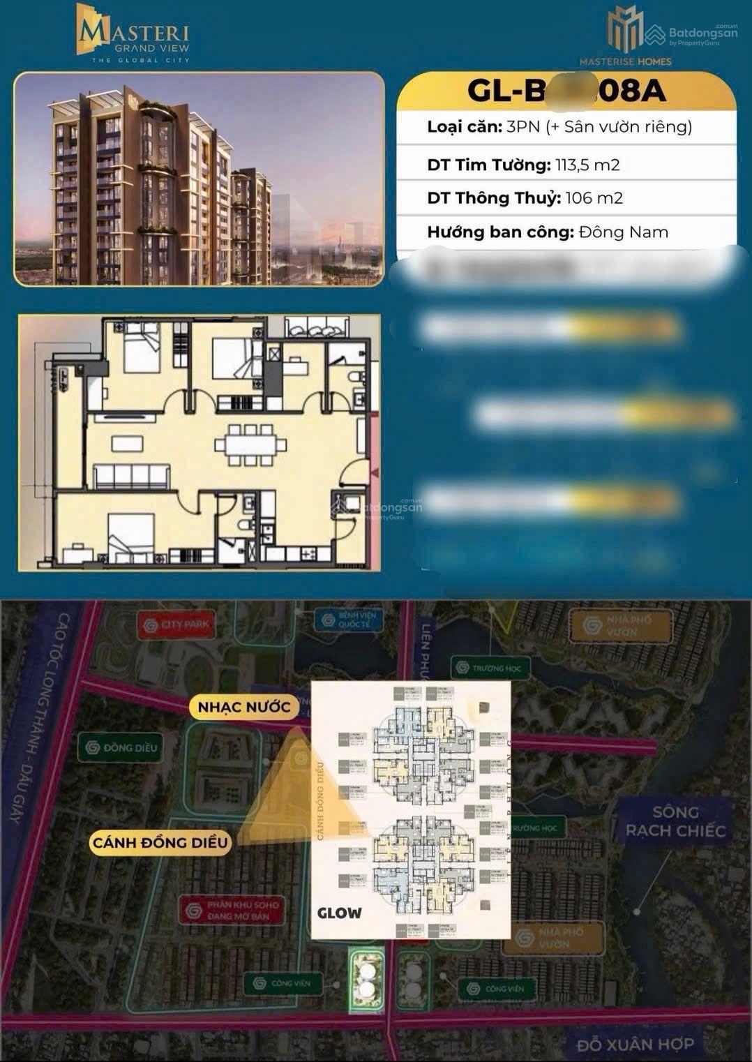 Chủ nhà cần bán gấp căn 3PN 2WC diện 113.5 m2 view Landmark, cắt lỗ 800 triệu LH: 0918 292 ***