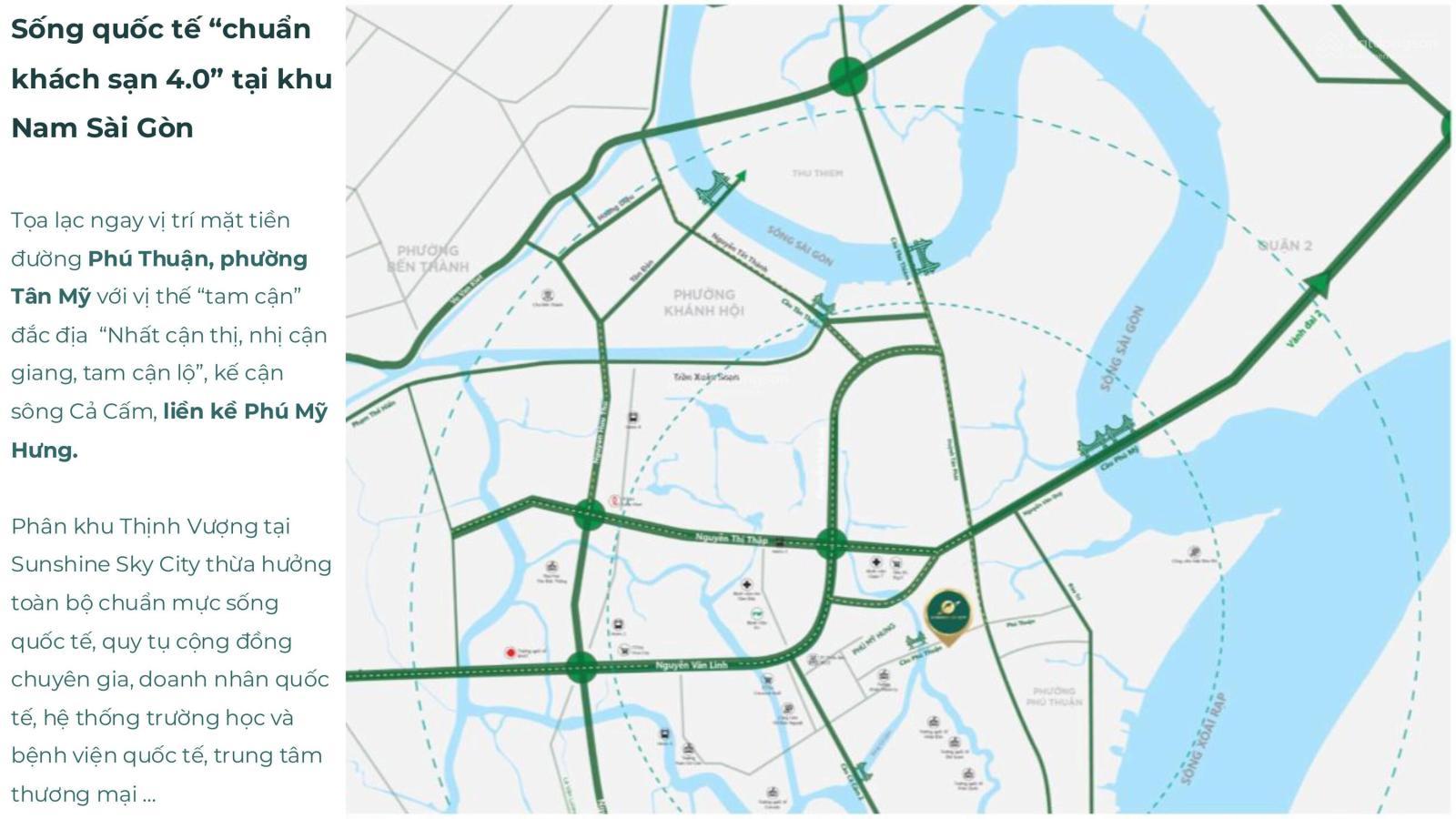 Bán Rồ hàng V7 chủ đầu tư "Sunshine Sky City" Quận 7, view đẹp, trả trước 20% giá từ 7 tỷ 2