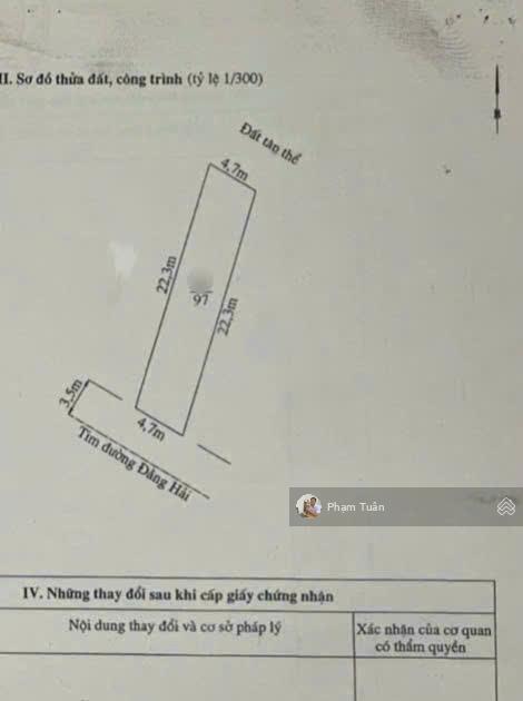 Bán đất tặng nhà xây mới mặt đường Đằng Hải gần chợ Lũng Đông, Trần Hoàn (E57) LH 0917 696 ***