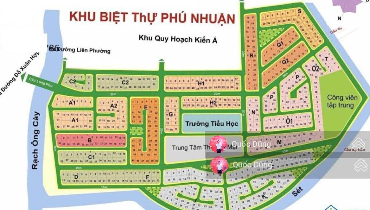 Nền biệt thự Q1 tại KDC Phú Nhuận, P Phước Long cần bán nhanh - DT: 15x18m(270m2) - Giá bán 86tr/m2