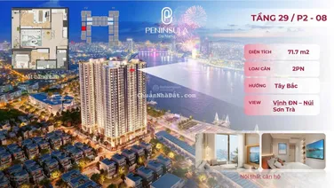 Bán Căn Hộ View Sông Hàn - Cầu Thuận Phước, Diện Tích 72 m2, Sổ Hồng Riêng Lâu Dài