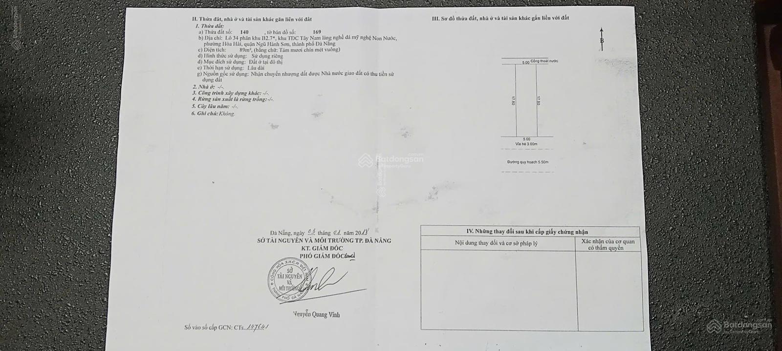 Vị trí lô đất song song Võ Chí Công, gần Trần Đại Nghĩa, sát Đông Trà - FPT