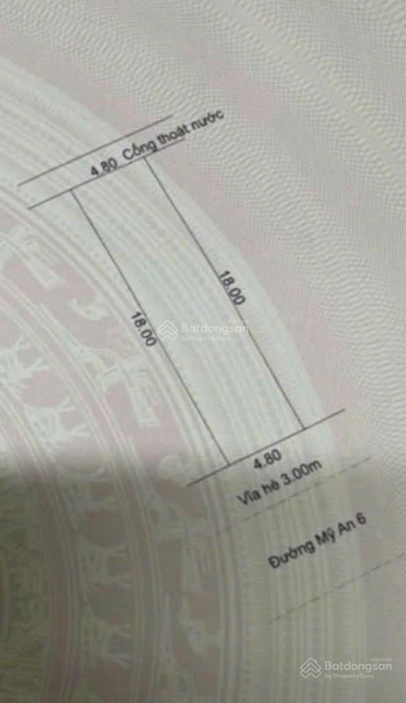 Bán lô đất đẹp đường Mỹ An 6 ngay cầu Trần Thị Lý, gần sông Hàn - Giá rẻ 11,3 tỷ/86.4m2