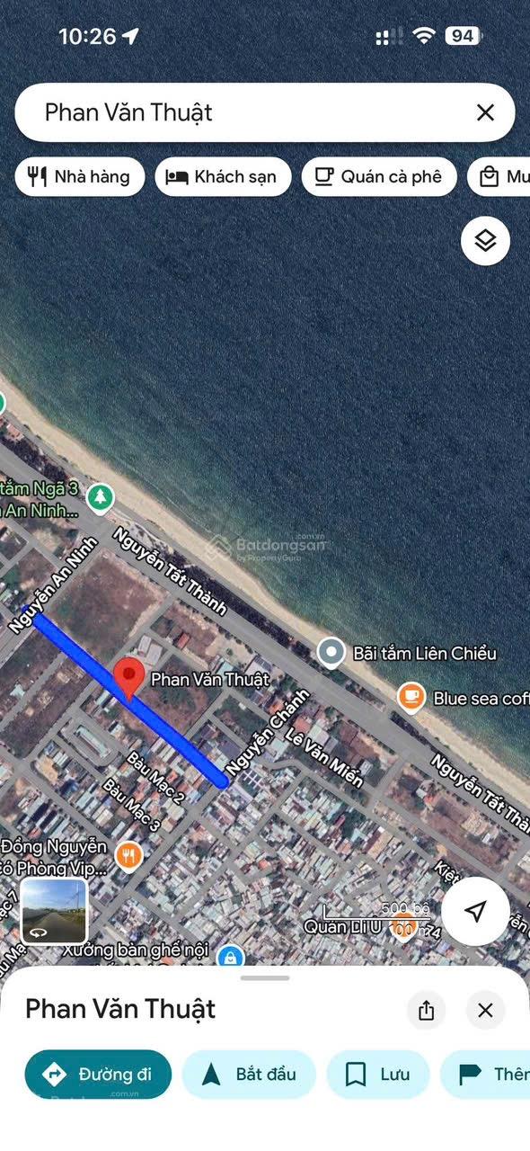 Đất mặt tiền Phan Văn Thuật - Trục đường 7.5m song song biển Nguyễn Tất Thành