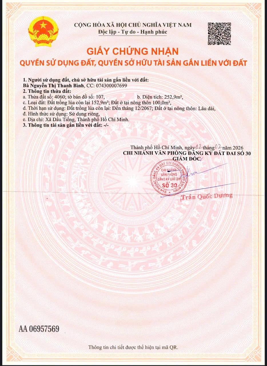 Bán đất tại ĐT 744, Định Thành, Dầu Tiếng, 575 triệu, 250m2, chính chủ bán gấp Bán đất tại ĐT 744, Định Thành, Dầu Tiếng, 575 triệu, 250m2, chính chủ bán gấp