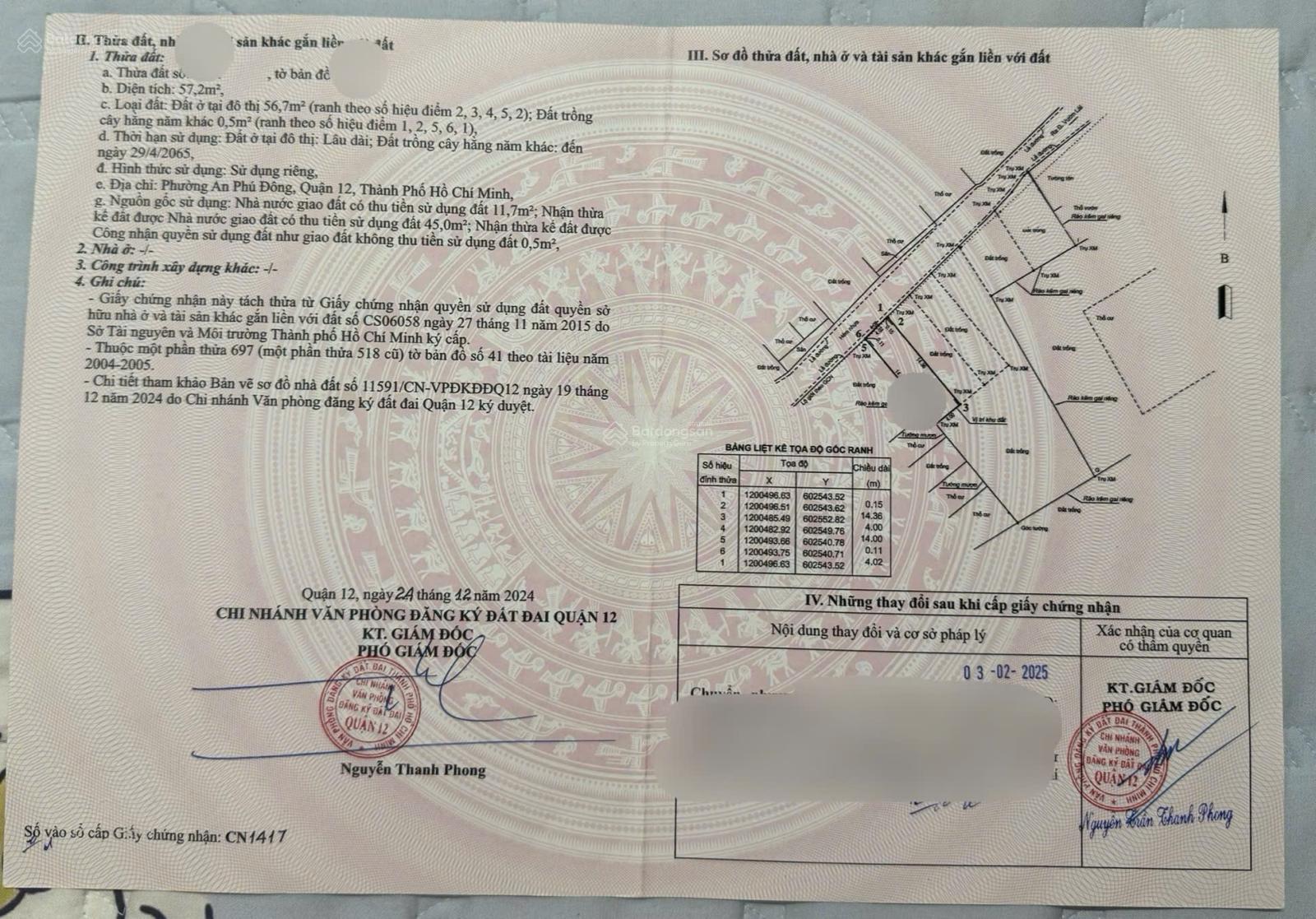 Bán đất gần ủy ban phường cũ , hệ số 3.0 Giá : 4.7 tỷ Diện tích : 56.7m2 ( 4x14m) Bán đất gần ủy ban phường cũ , hệ số 3.0 Giá : 4.7 tỷ Diện tích : 56.7m2 ( 4x14m)