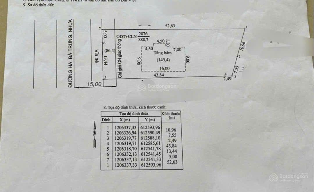 Bán mặt tiền đường Hai Bà Trưng Phường Dĩ An ngang 18,5m quá đẹp DT 909m2 giá bán 36tỷ5 TL