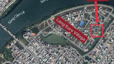 Bán đất biệt thự Euro Village 2 đường Giáng Hương 3 view Kênh, 300m2, khu hòa Xuân