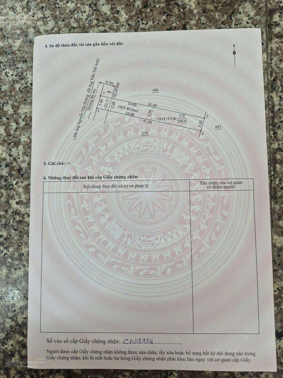 Đất Hòa Lợi sổ sẵn, diện tích 5*41m, thổ cư 80m - giá 1.3 tỷ