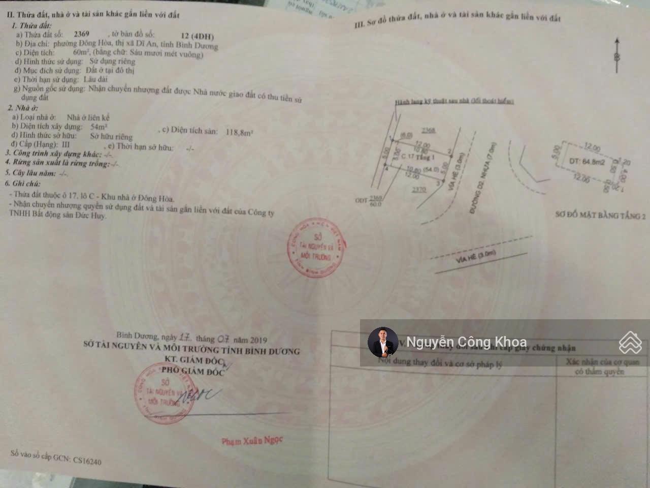 Bán nhà hoàn công, KDC khép kín có bảo vệ, gần làng Đại Học Thủ Đức 500m, P.Đông Hòa, Tp.Dĩ An