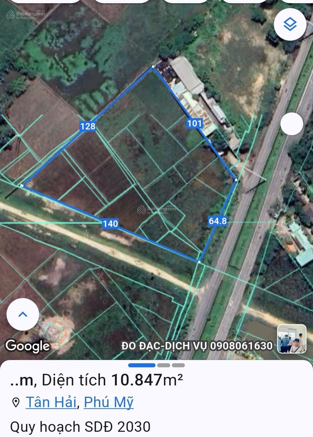 Bán hơn 1 ha đất tân hải, mặt đường hoàng sa 65m