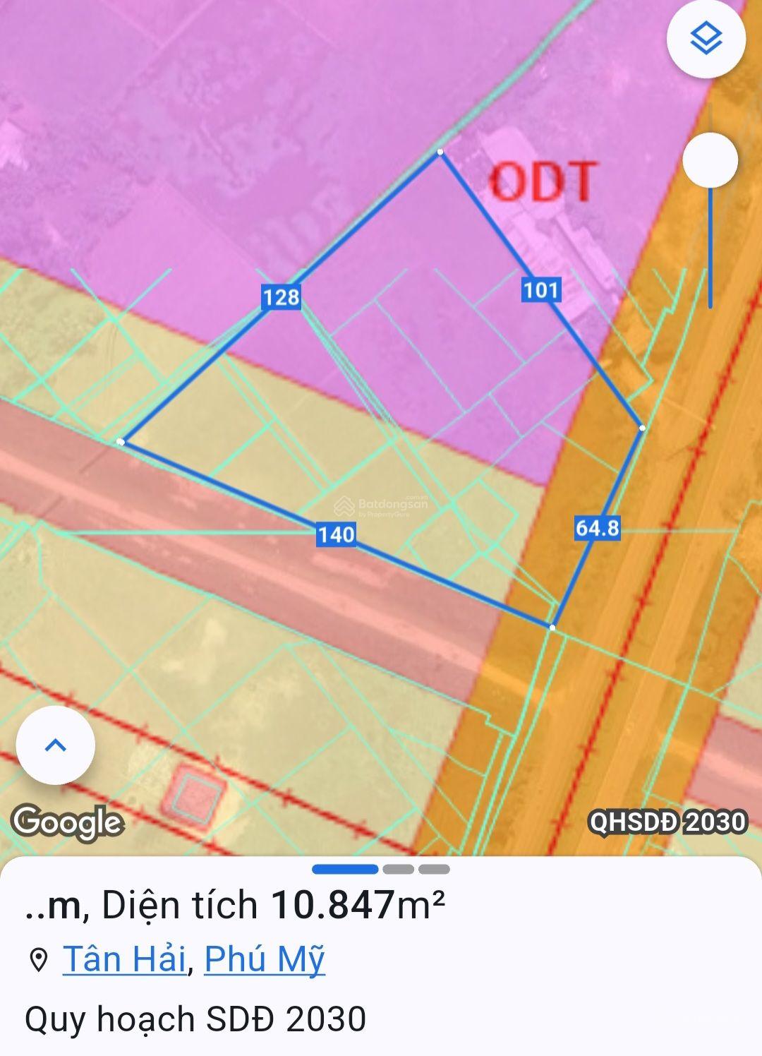 Bán hơn 1 ha đất tân hải, mặt đường hoàng sa 65m