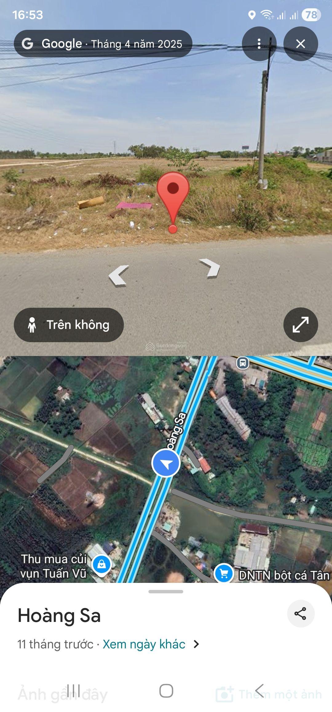 Bán hơn 1 ha đất tân hải, mặt đường hoàng sa 65m