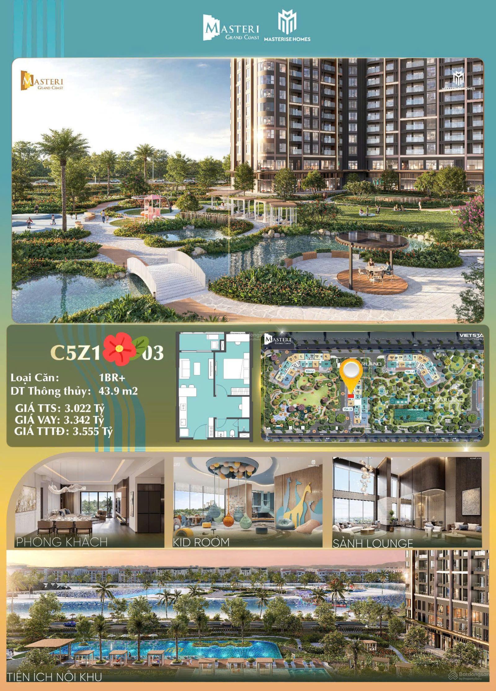 Bán căn Studio 1.9tỷ, 1PN + 1 3.0tỷ, 2PN 3.9tỷ, 3PN 5.6tỷ view hồ 18ha, LH Mr Linh GĐKD: 0973 636 ***