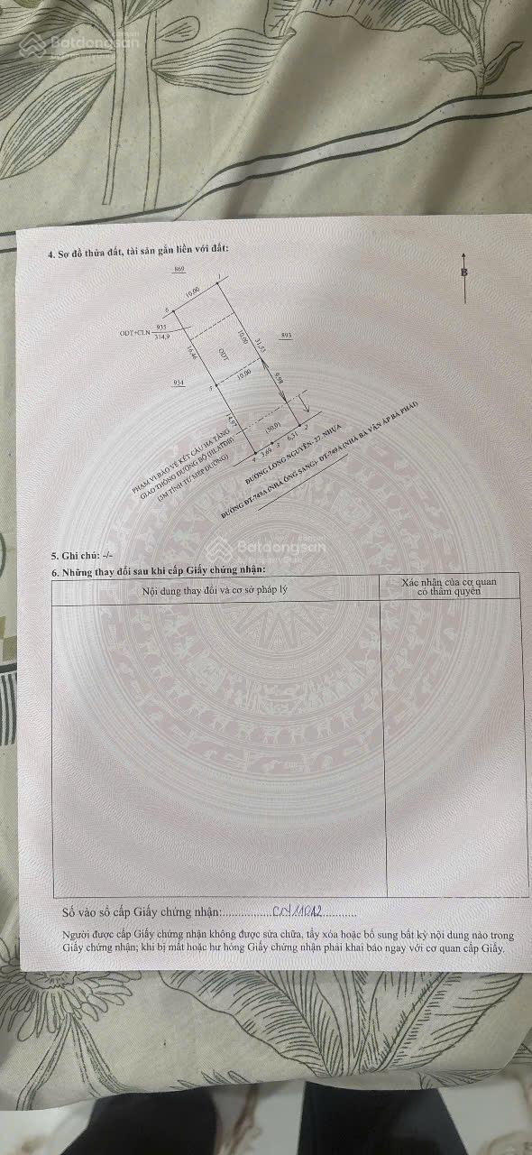 Bán đất tại Xã Long Nguyên, Huyện Bàu Bàng, Bình Dương giá tốt, 1,5 tỷ, 314 m2