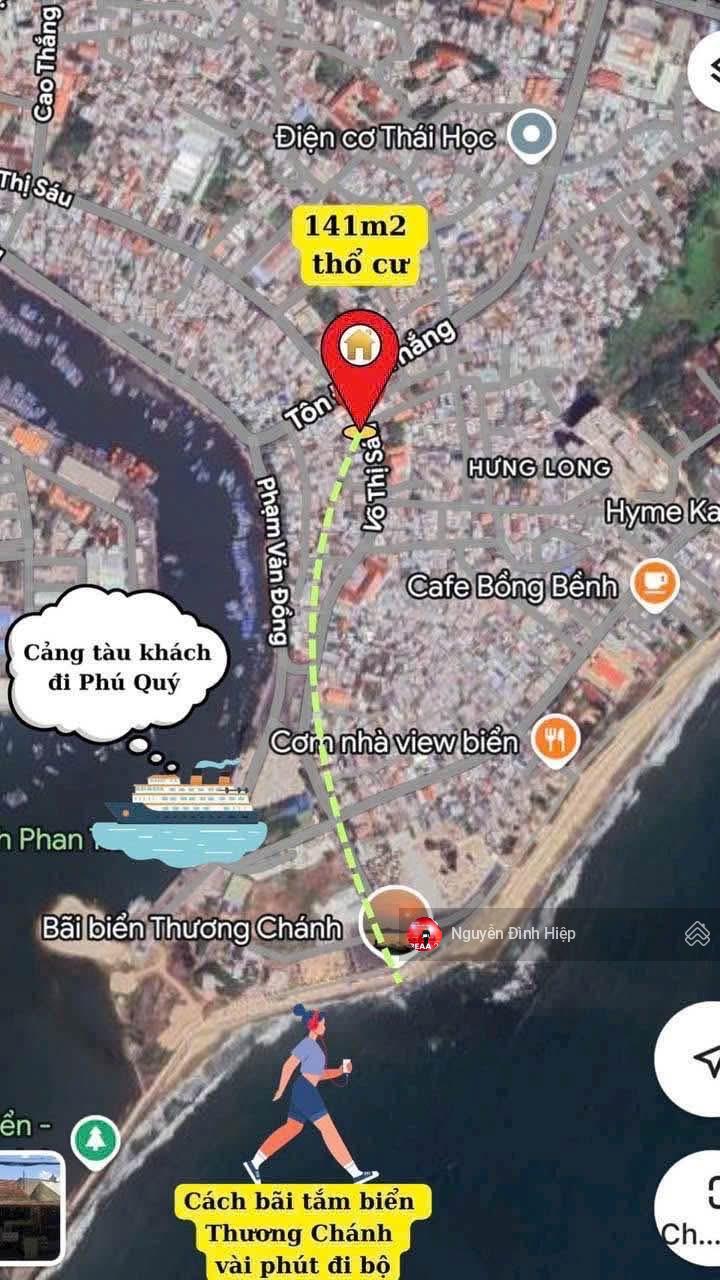 Bán 141m thổ cư mặt tiền Võ Thị Sáu, đối diện công viên biển Đồi Dương, Thương Chánh Bán 141m thổ cư mặt tiền Võ Thị Sáu, đối diện công viên biển Đồi Dương, Thương Chánh