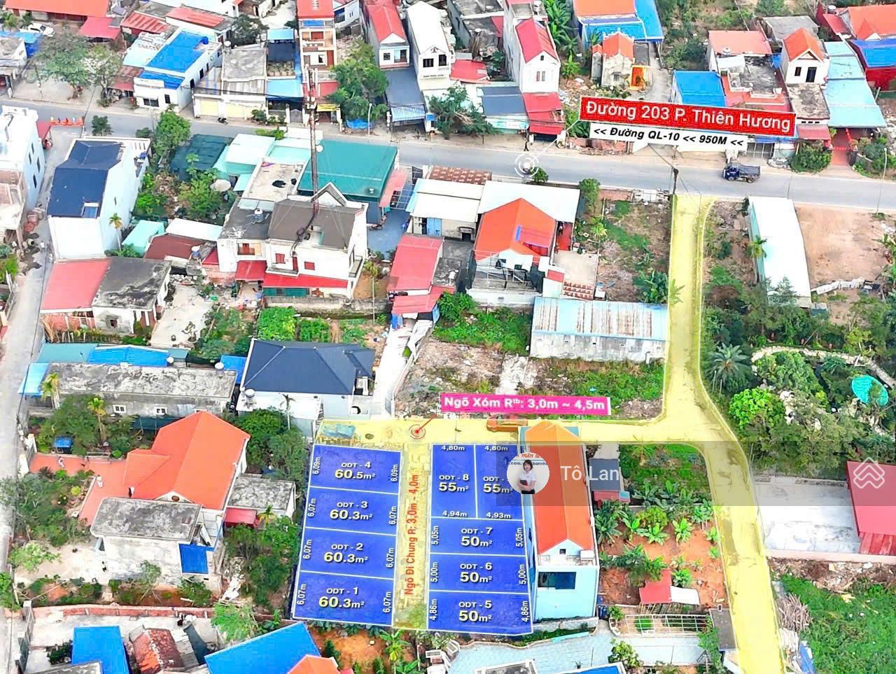 Thôn 1 phường thiên hương chủ cần bán gấp loo 55m 2 full thổ cư sang tên trong ngày