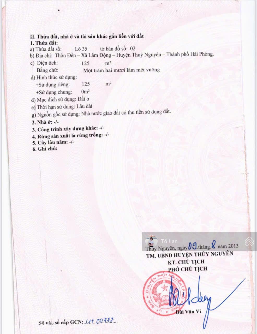 Mặt đường bến đò Lâm - Lâm Động - P. Thiên Hương gửi siêu phẩm 125m2 full thổ cư trung tâm mua sắm