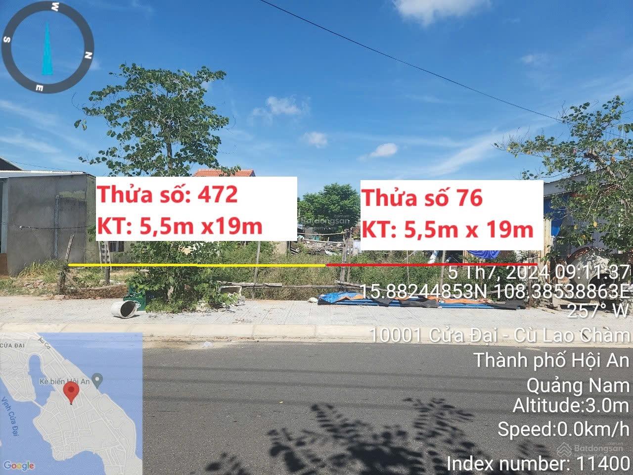 Cần bán 200m2 (2 lô đôi) đất biển Cửa Đại giá tốt. LH: 0936 325 ***