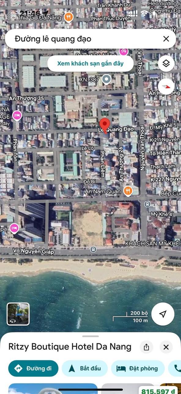 Bán lô đất 2 mặt tiền Bà Huyện Thanh Quan-Ngũ Hành Sơn-Đà Nẵng. Lh:0905 890 ***