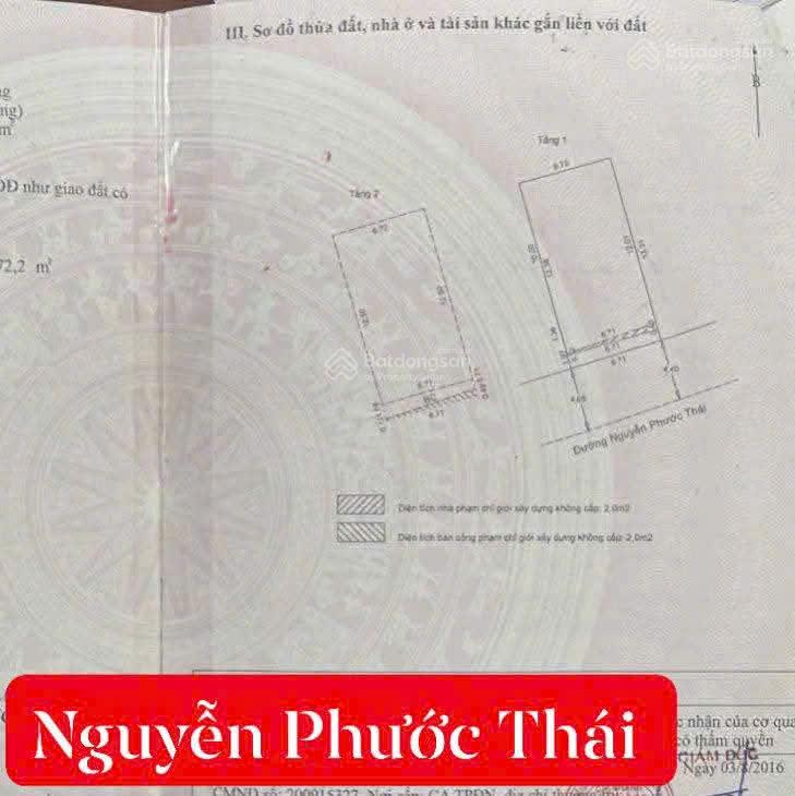 Bán căn nhà 2 mặt tiền Đường NGUYỄN PHƯỚC THÁI, Thanh Khê