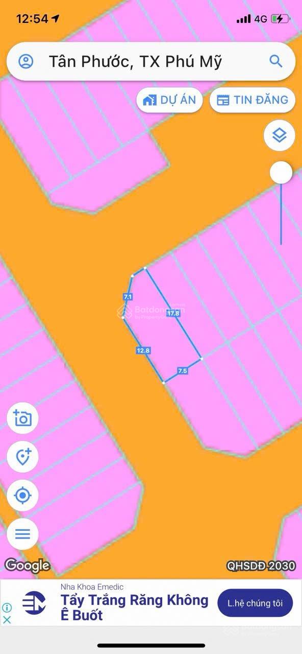 BÁN LÔ GÓC TÁI ĐỊNH CƯ TÂN PHƯỚC GIÁ CHỈ 2 TỶ 550 TRIỆU BÁN LÔ GÓC TÁI ĐỊNH CƯ TÂN PHƯỚC GIÁ CHỈ 2 TỶ 550 TRIỆU