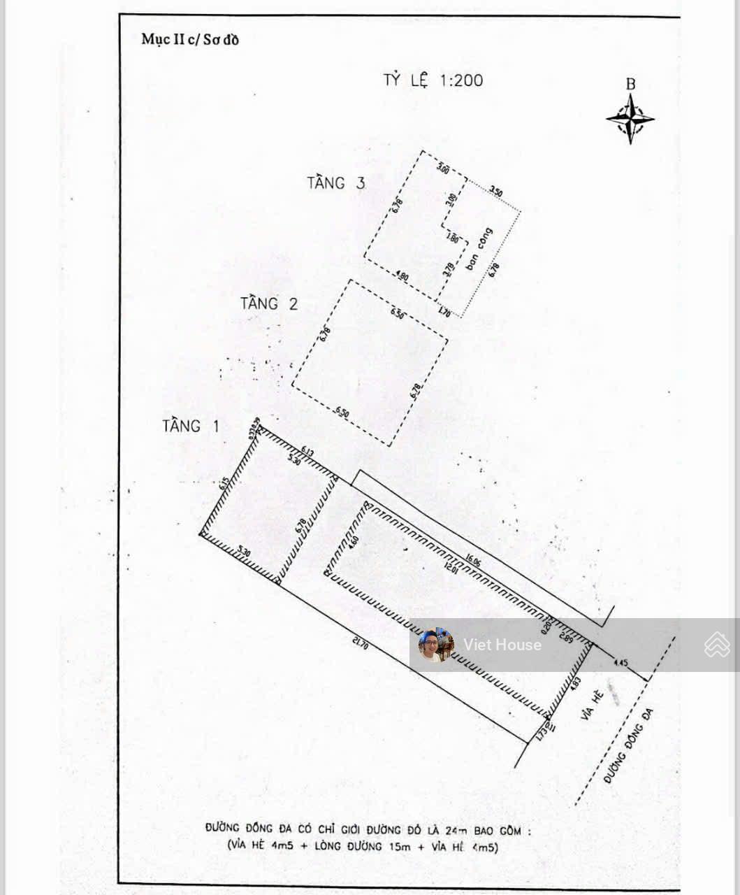 Mặt Tiền 6m - Hải Châu - Đống Đa - 150 m2 - 25.x tỷ - Gọi Viet House
