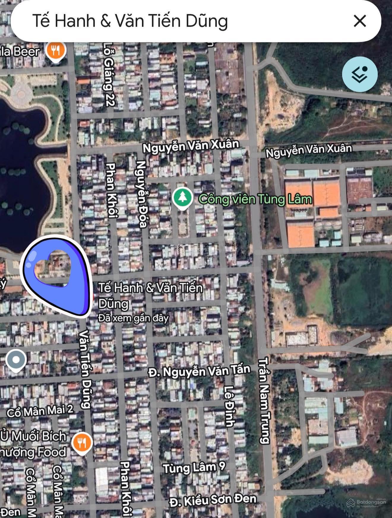 Hòa Xuân. Góc 2 mặt tiền - trục chính Kinh doanh Văn Tiến Dũng 10.5m. Khu sầm uất, phát triển mạnh