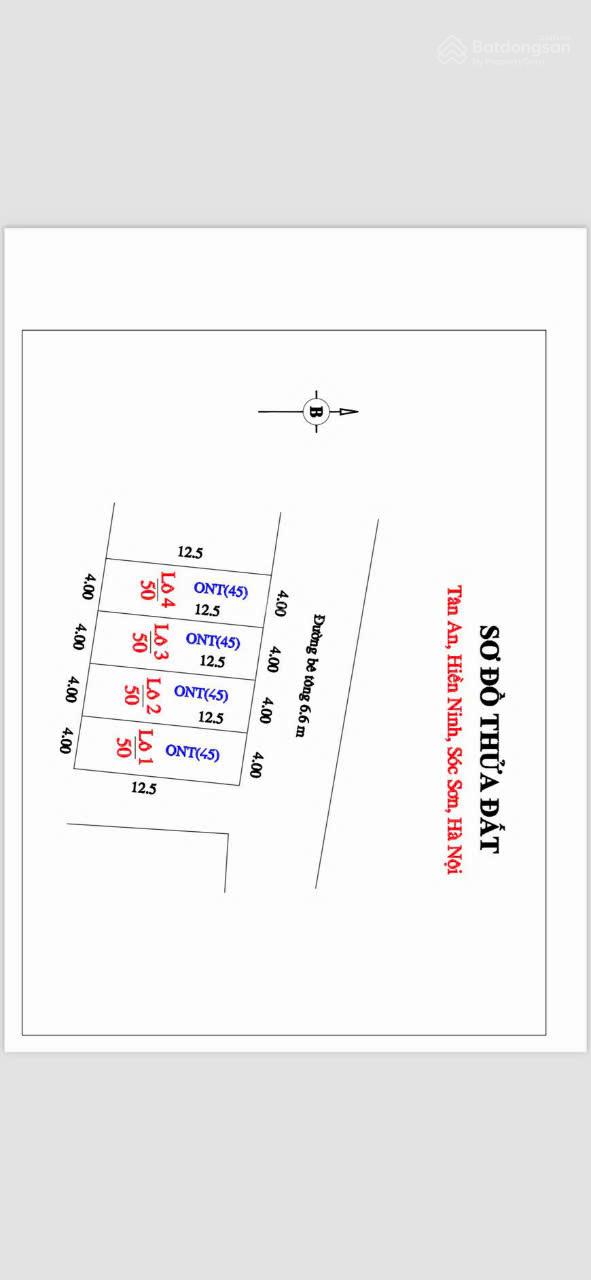 BÌA LÀNG TÂN AN, NỘI BÀI 52M2 ĐƯỜNG 6M GIÁ CHỈ 2 TỶ