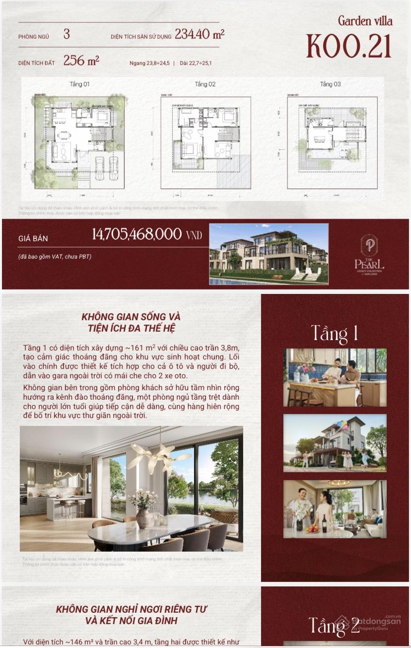 Mua từ CDT căn TPL-K00.21 - The Pearl biệt thự compound tại Khu Đô Thị Waterpoint Bến Lức Long An