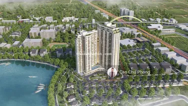 BÁN CĂN HỘ 2 PHÒNG NGỦ ĐẸP LAKESIDE GARDEN LÊ HỒNG PHONG, HẢI PHÒNG. NHÌN TRUNG TÂM THÀNH PHỐ