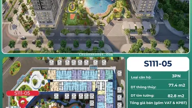 Bán căn 3PN Sentosa tầng 11 view công viên & bể bơi tại Thanh Hóa
