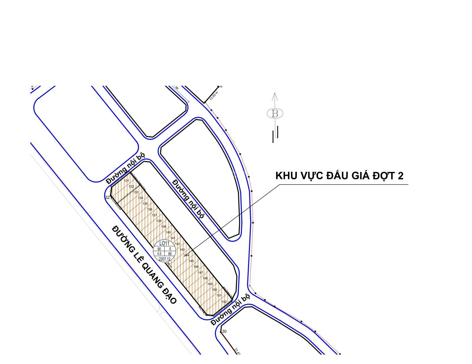 Bán đất 100m2 đấu giá mặt đường Lê Quang Đạo, Gia Viên chỉ từ 12.x tỷ
