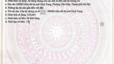 Chính chủ bán căn hộ chung cư 126 tòa nhà N09 B mặt đường Thành Thái view chính diện CV Cầu Giấy